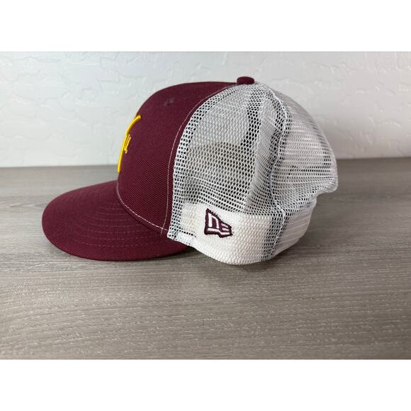 Arizona State University Sun Devils New Era Men's Maroon White Trucker Hat- EUC - Picture 2 of 5